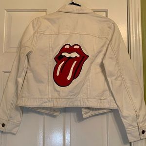 Hand Painted Rolling Stones Jean Jacket